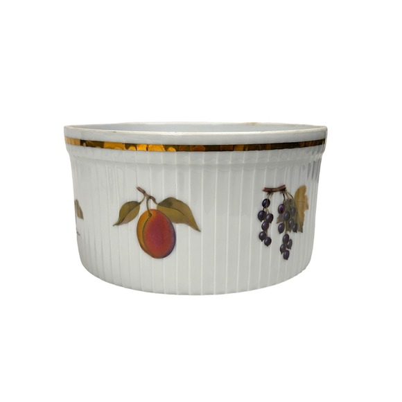 Vintage Royal Worcester Evesham Gold Souffle Casserole Bowl 2L‎ Shape 46 Size 0 - Picture 1 of 6